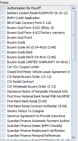 5. Forms List