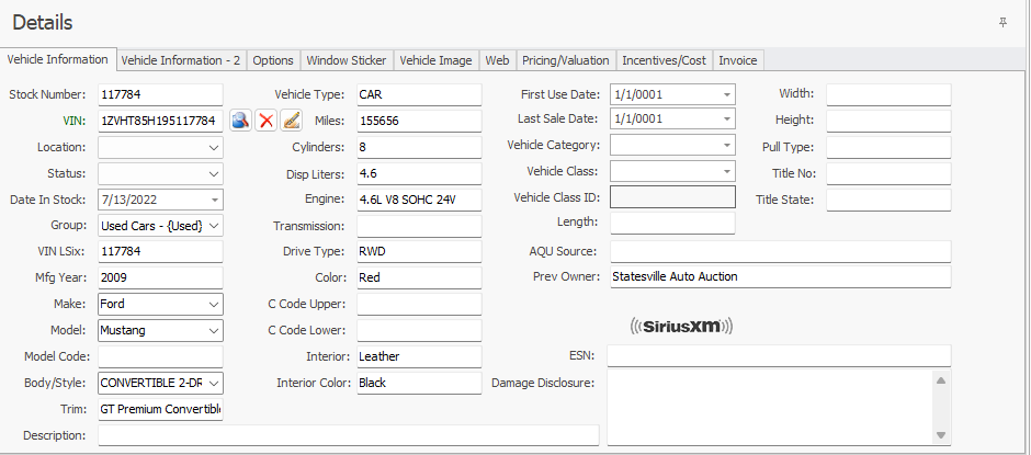 4. Inventory Details