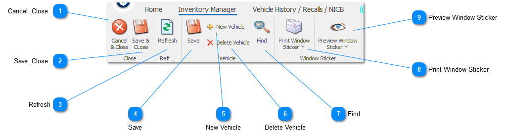 Inventory Manager Toolbar