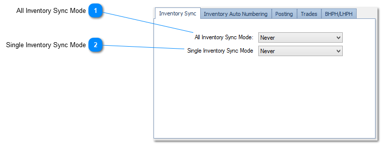 Inventory Sync Tab