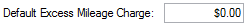 2. Default Excess Mileage Charge