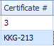 5. Certificate Number Column