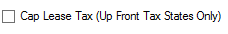 5. Cap Lease Tax (Up Front Tax States Only)