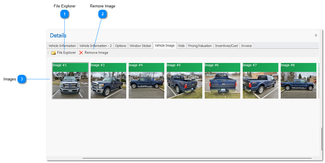 Vehicle Image Tab